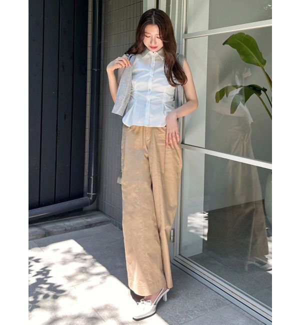 MERCURYDUO「カーデセットノースリシャツ」|シャツ・ブラウス|