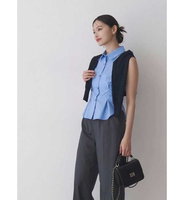 MERCURYDUO「カーデセットノースリシャツ」|シャツ・ブラウス|