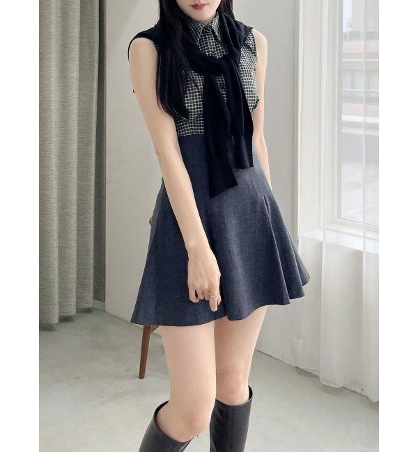 MERCURYDUO「カーデセットノースリシャツ」|シャツ・ブラウス|