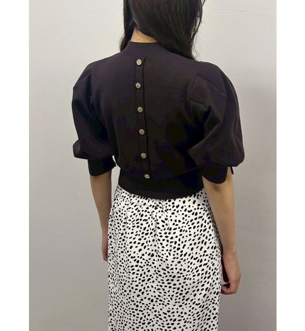 MERCURYDUO「総針パワショルスリットスリーブニット」|ニット・セーター|