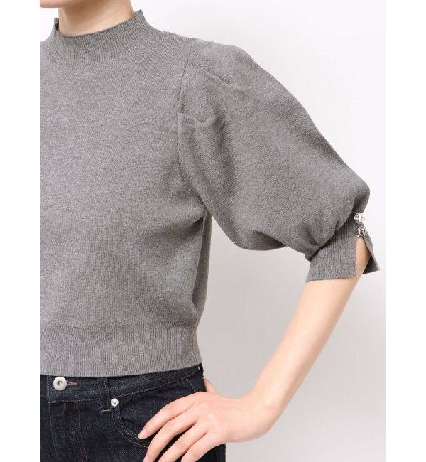 MERCURYDUO「総針パワショルスリットスリーブニット」|ニット・セーター|