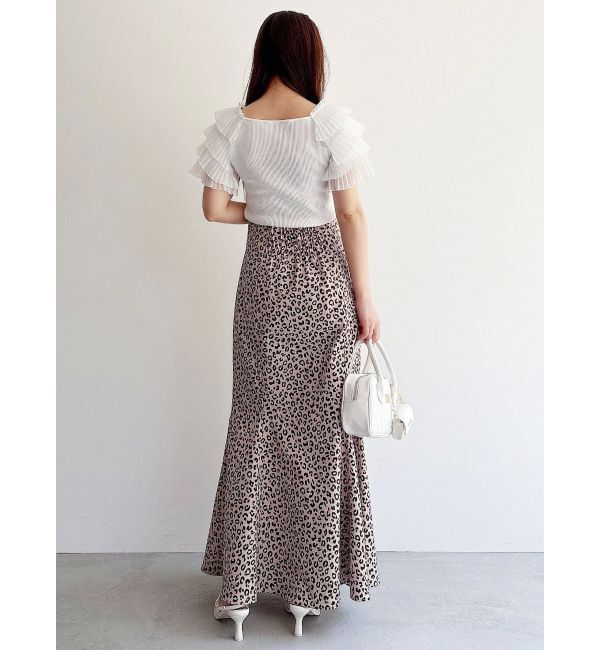 MERCURYDUO「異素材ティアードスリーブニット」|ニット・セーター|