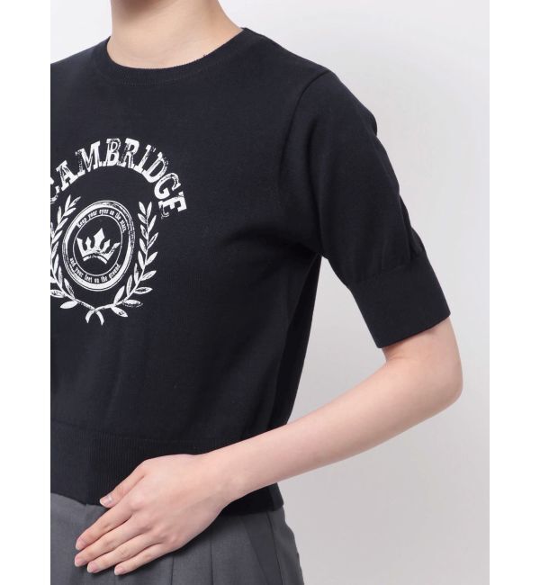 MERCURYDUO「カレッジロゴプリントニット」|ニット・セーター|