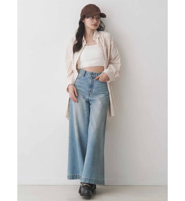 MERCURYDUO「ワンポイント エンブロイダリーボーイフレンドシャツ」|シャツ・ブラウス|