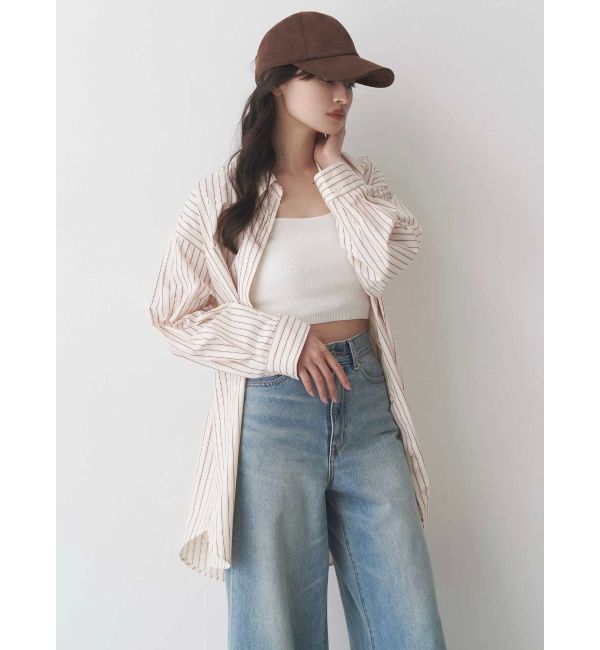 MERCURYDUO「ワンポイント エンブロイダリーボーイフレンドシャツ」|シャツ・ブラウス|