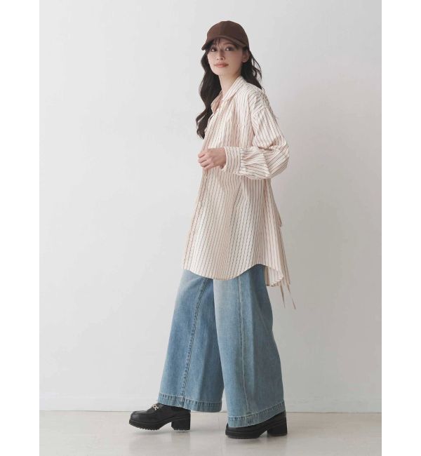 MERCURYDUO「ワンポイント エンブロイダリーボーイフレンドシャツ」|シャツ・ブラウス|