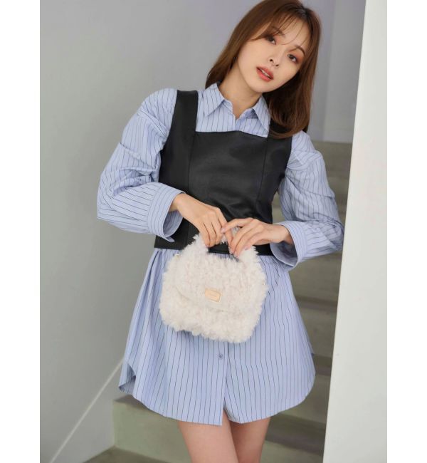 MERCURYDUO「ワンポイント エンブロイダリーボーイフレンドシャツ」|シャツ・ブラウス|