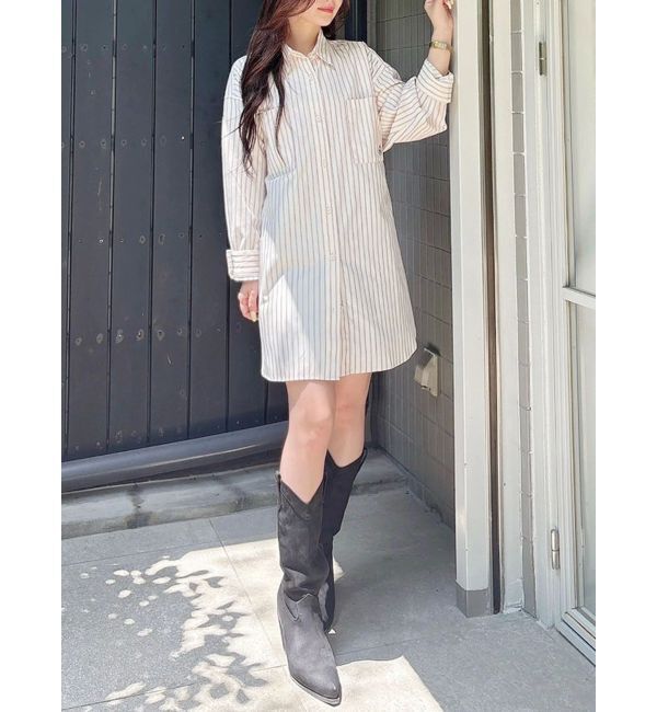 MERCURYDUO「ワンポイント エンブロイダリーボーイフレンドシャツ」|シャツ・ブラウス|