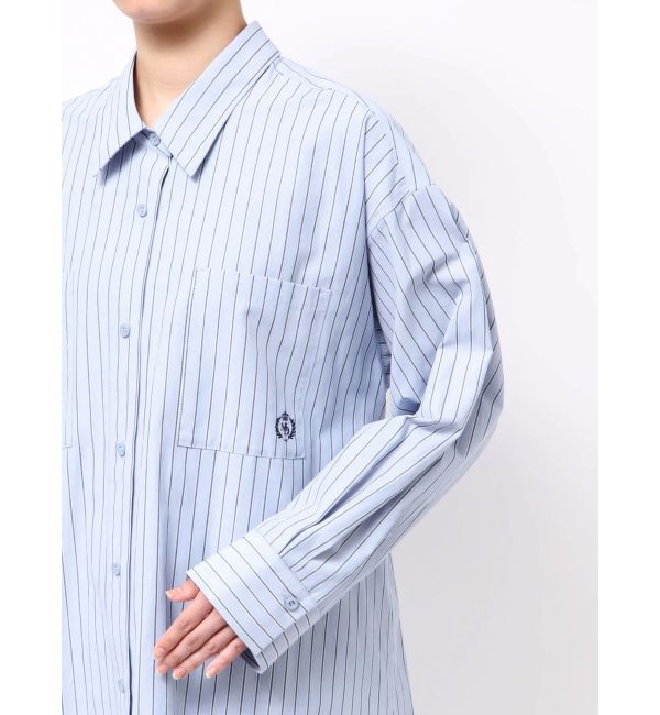 MERCURYDUO「ワンポイント エンブロイダリーボーイフレンドシャツ」|シャツ・ブラウス|