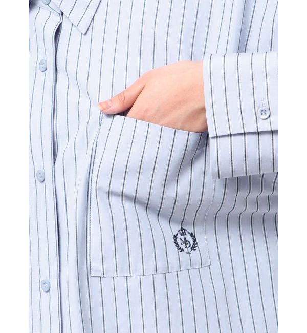 MERCURYDUO「ワンポイント エンブロイダリーボーイフレンドシャツ」|シャツ・ブラウス|