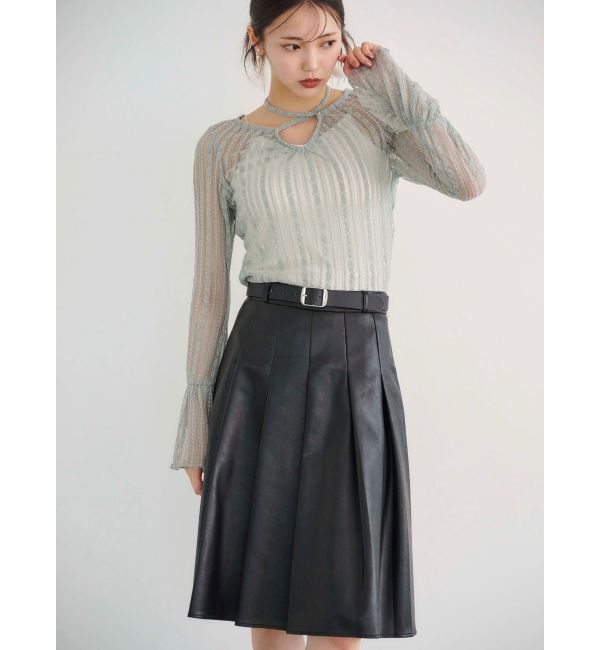 MERCURYDUO「ストレッチレースカットソー」|Tシャツ・カットソー|