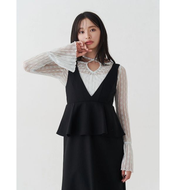MERCURYDUO「ストレッチレースカットソー」|Tシャツ・カットソー|