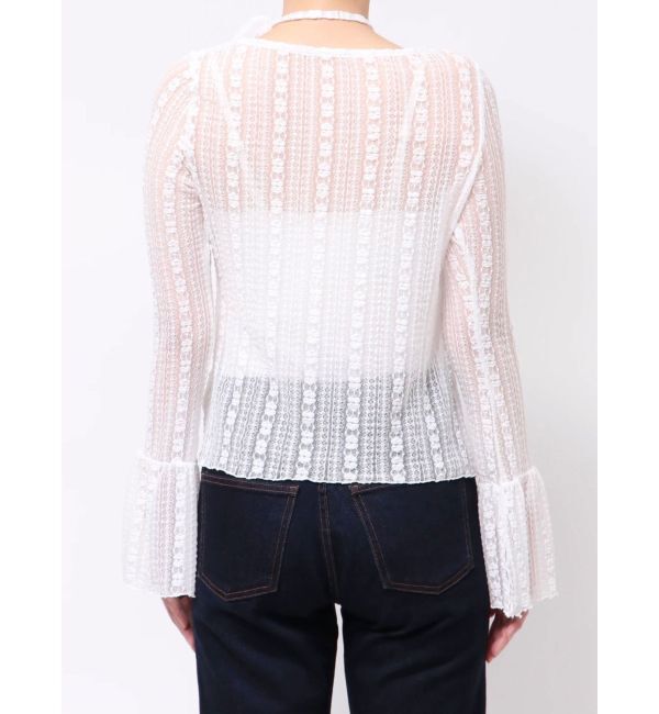 MERCURYDUO「ストレッチレースカットソー」|Tシャツ・カットソー|