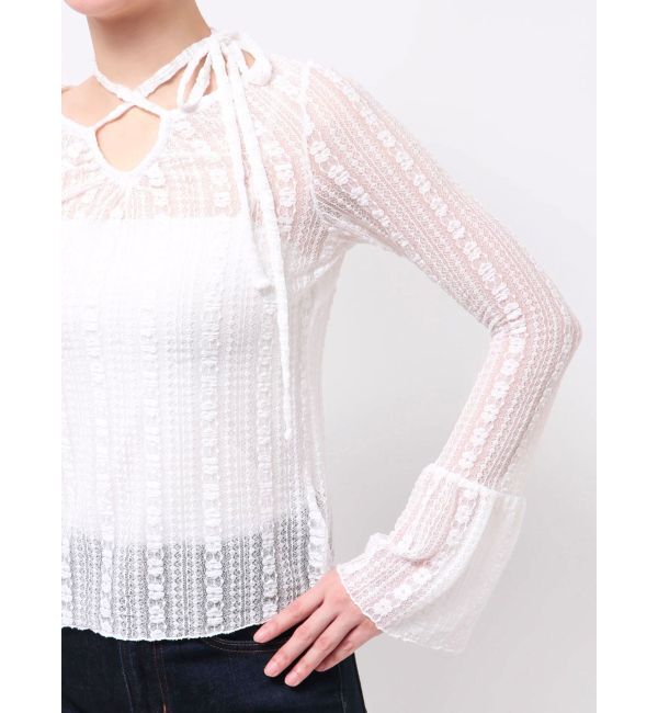 MERCURYDUO「ストレッチレースカットソー」|Tシャツ・カットソー|