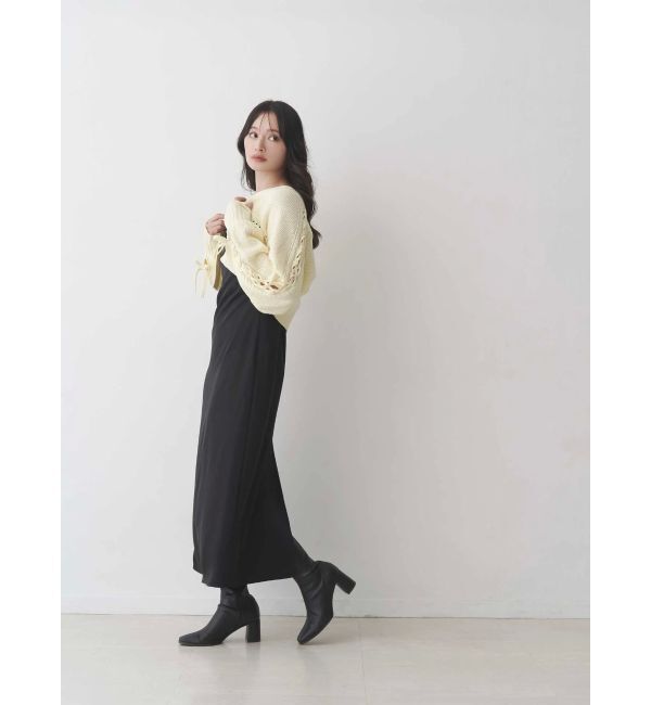 MERCURYDUO「ショルダーレースアップカーデ」|カーディガン|