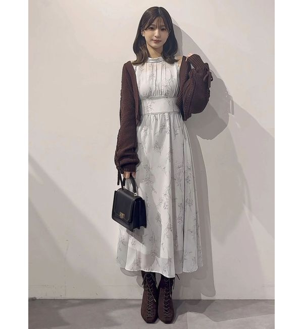 MERCURYDUO「ショルダーレースアップカーデ」|カーディガン|