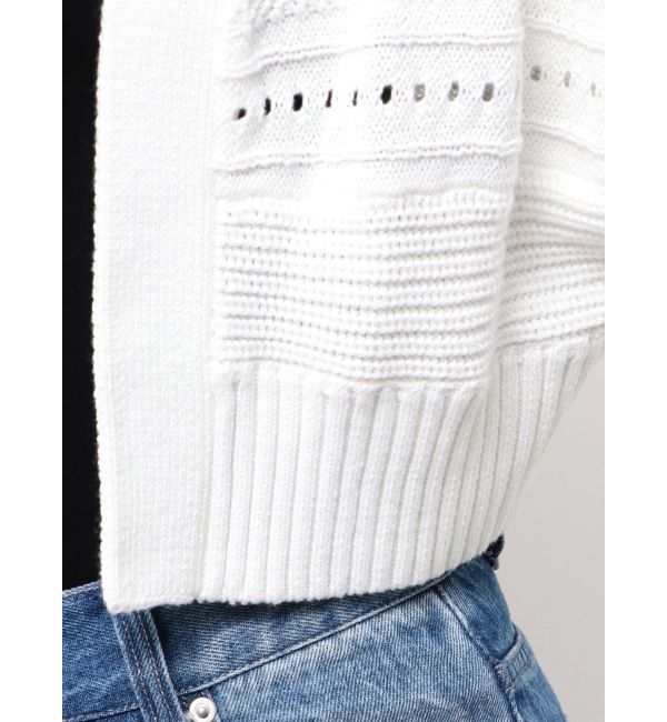 MERCURYDUO「ショルダーレースアップカーデ」|カーディガン|