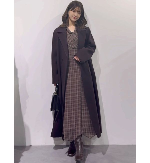 MERCURYDUO「ツイストネックロングスリーブワンピース」|ワンピース|