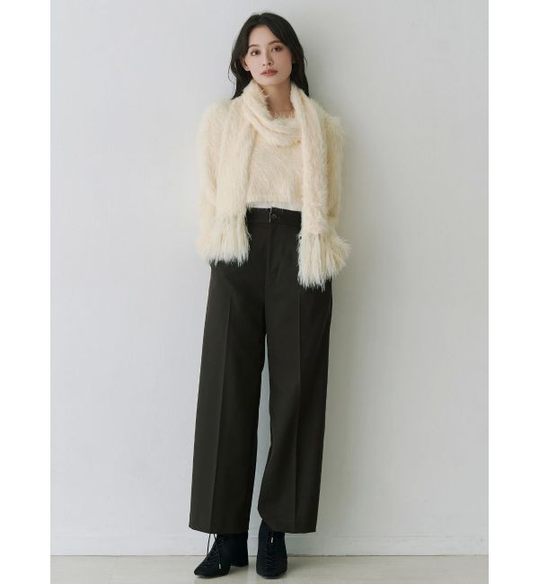 MERCURYDUO「フェイクウール折返しベルトパンツ」|その他|