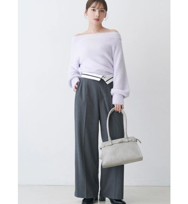MERCURYDUO「フェイクウール折返しベルトパンツ」|その他|