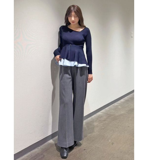 MERCURYDUO「フェイクウール折返しベルトパンツ」|その他|