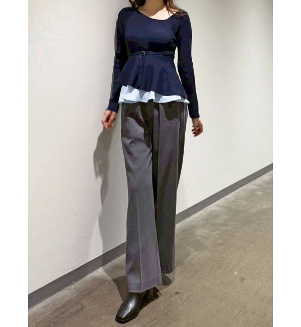 MERCURYDUO「フェイクウール折返しベルトパンツ」|その他|