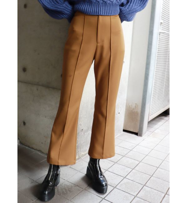 MURUA「ステップスリットフィットフレアパンツ」|その他|マスタード