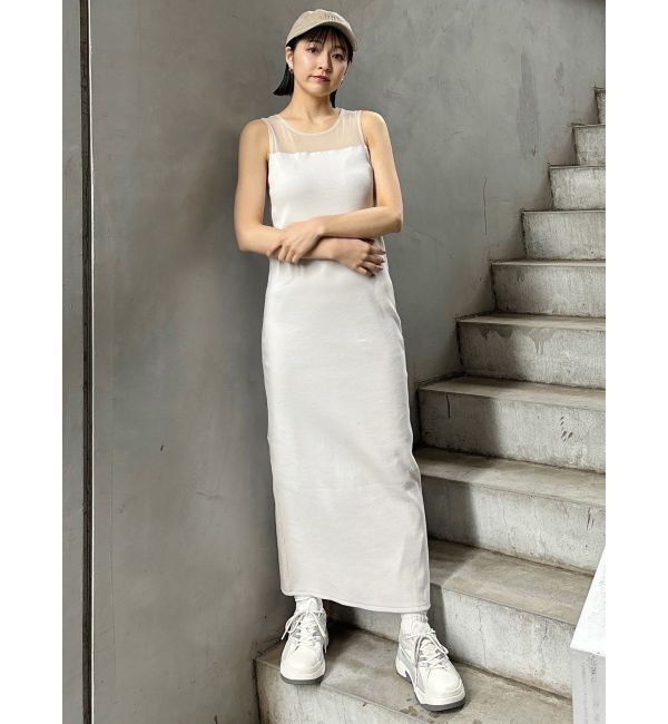 MURUA「シアーブロックカットワンピース」|ワンピース|