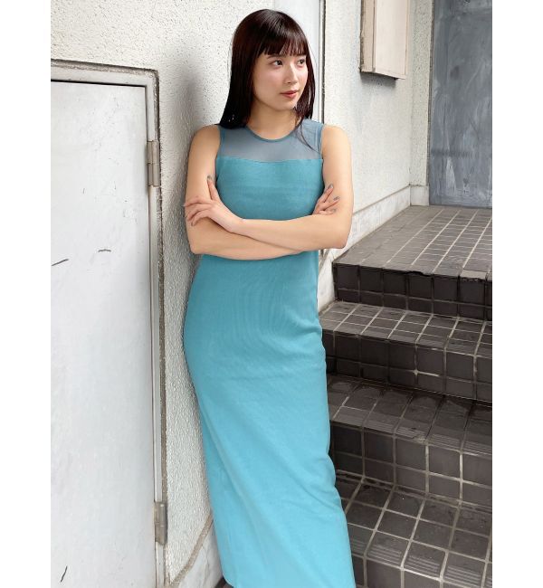 MURUA「シアーブロックカットワンピース」|ワンピース|