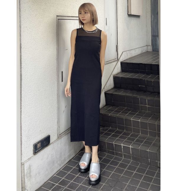 MURUA「シアーブロックカットワンピース」|ワンピース|