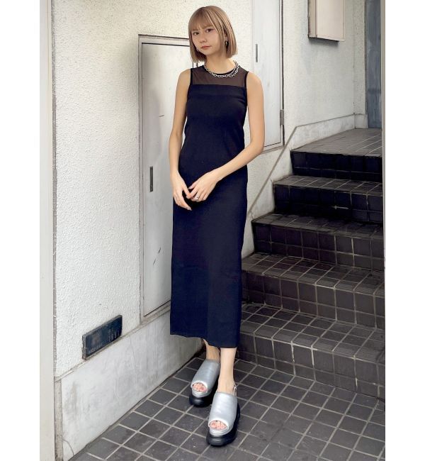 MURUA「シアーブロックカットワンピース」|ワンピース|