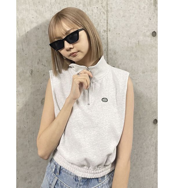 MURUA「クロップトハーフジップスウェット」|Tシャツ・カットソー|