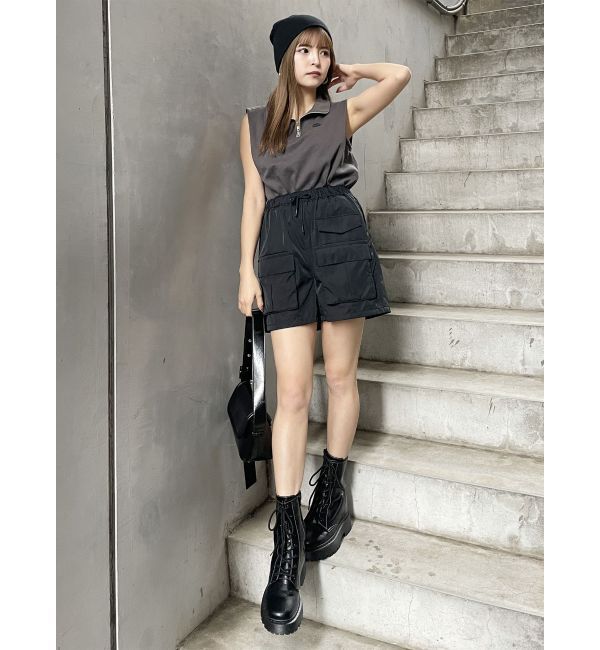 MURUA「クロップトハーフジップスウェット」|Tシャツ・カットソー|