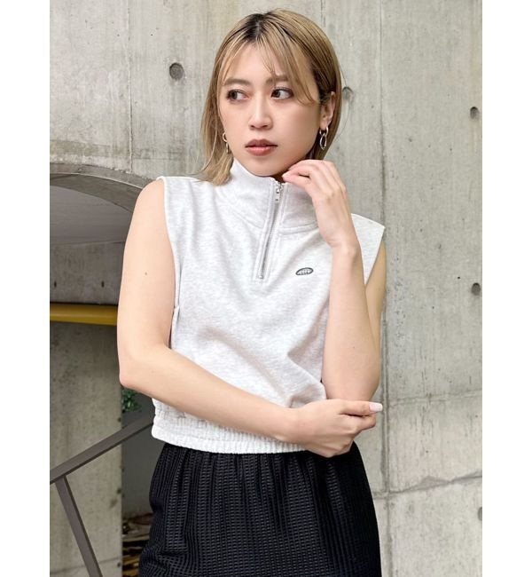 MURUA「クロップトハーフジップスウェット」|Tシャツ・カットソー|
