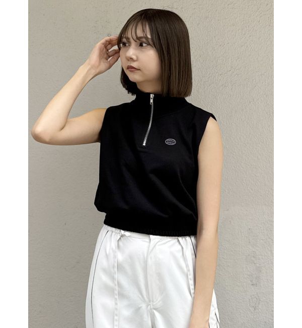 MURUA「クロップトハーフジップスウェット」|Tシャツ・カットソー|