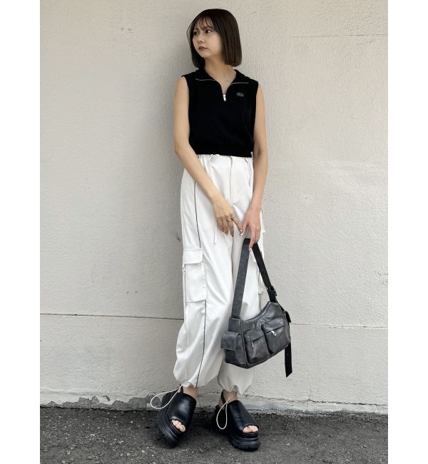 MURUA「クロップトハーフジップスウェット」|Tシャツ・カットソー|