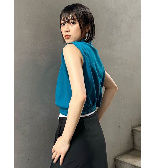 MURUA「クロップトハーフジップスウェット」|Tシャツ・カットソー|