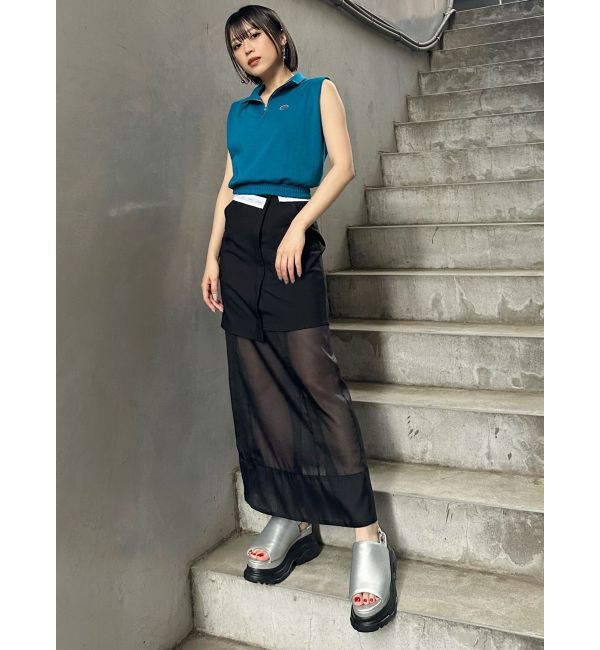 MURUA「クロップトハーフジップスウェット」|Tシャツ・カットソー|