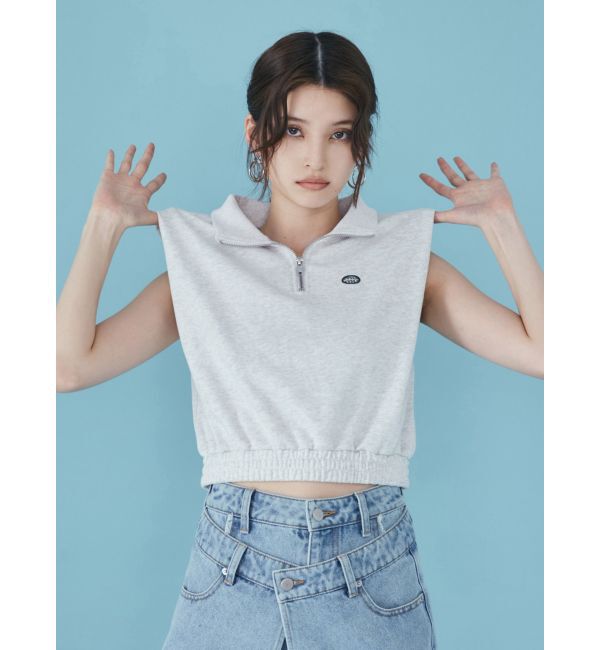 MURUA「クロップトハーフジップスウェット」|Tシャツ・カットソー|