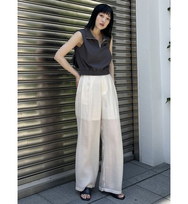 MURUA「クロップトハーフジップスウェット」|Tシャツ・カットソー|