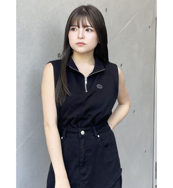 MURUA「クロップトハーフジップスウェット」|Tシャツ・カットソー|