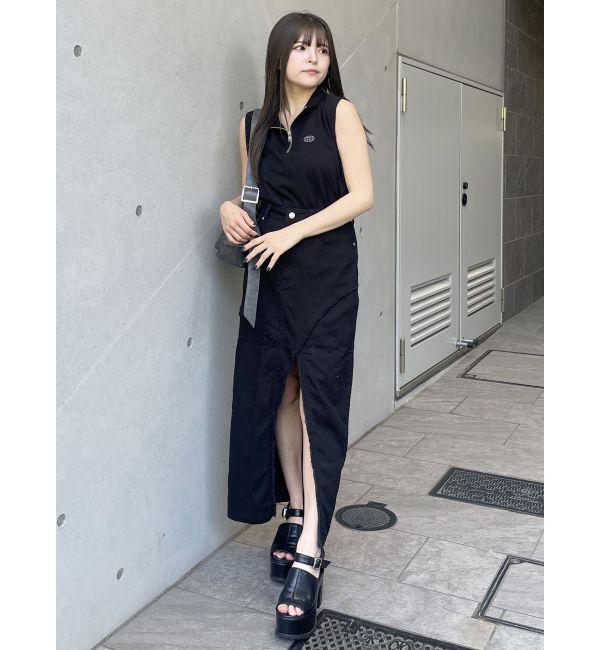 MURUA「クロップトハーフジップスウェット」|Tシャツ・カットソー|