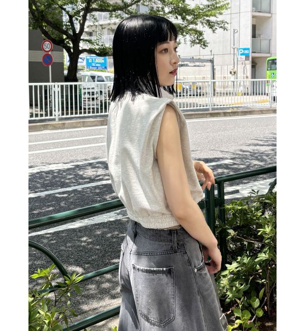 MURUA「クロップトハーフジップスウェット」|Tシャツ・カットソー|