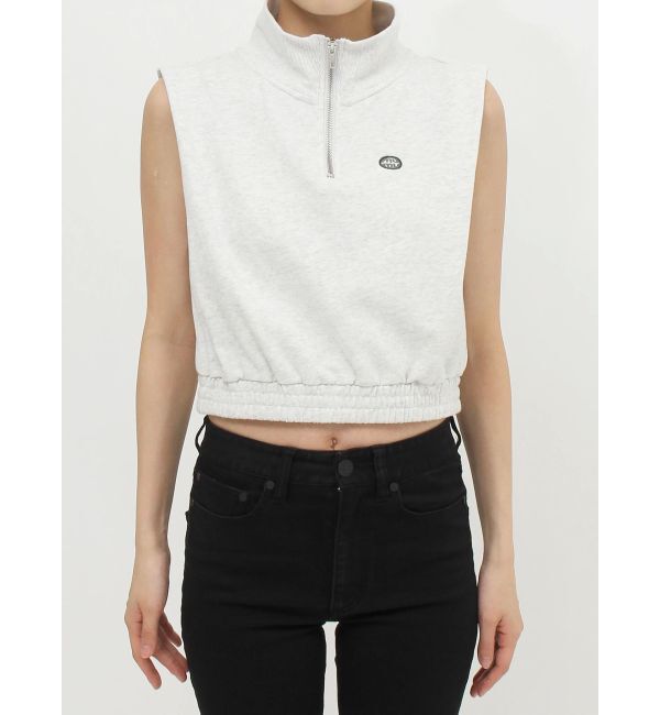 MURUA「クロップトハーフジップスウェット」|Tシャツ・カットソー|