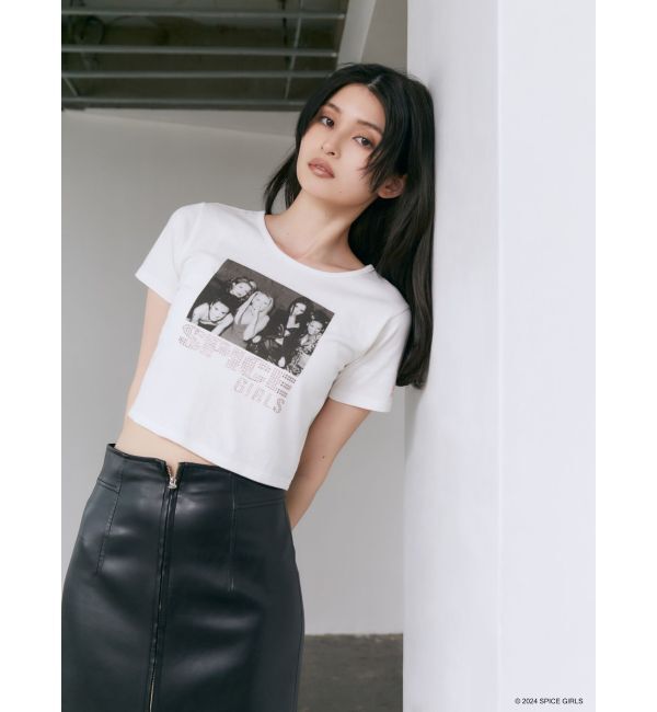 MURUA「【SPICE GIRLS】rhinestone logo Tシャツ」|Tシャツ・カットソー|ホワイト
