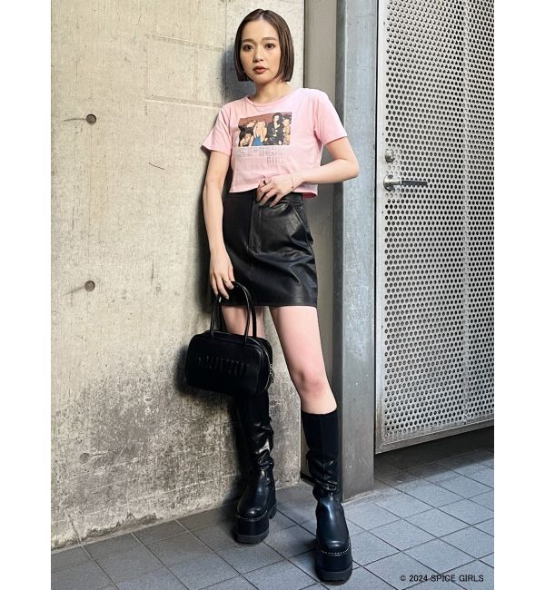 MURUA「【SPICE GIRLS】rhinestone logo Tシャツ」|Tシャツ・カットソー|