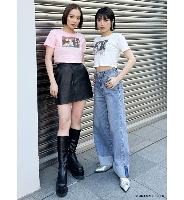 MURUA「【SPICE GIRLS】rhinestone logo Tシャツ」|Tシャツ・カットソー|