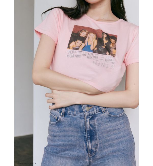 MURUA「【SPICE GIRLS】rhinestone logo Tシャツ」|Tシャツ・カットソー|