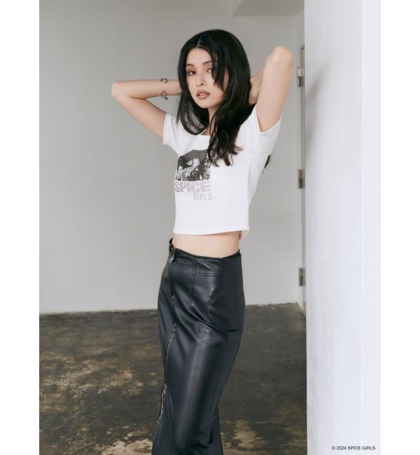 MURUA「【SPICE GIRLS】rhinestone logo Tシャツ」|Tシャツ・カットソー|