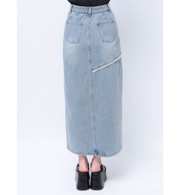 MURUA「デニムフロントオープンロングスカート」|スカート|